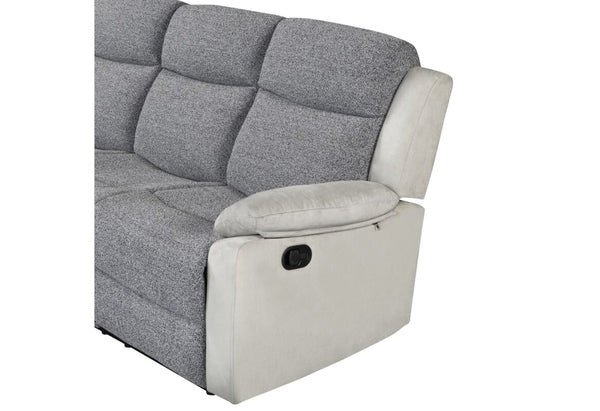 Global Furniture USA U6027 2-Piece Grey/Light Grey Recliner Sofa Set