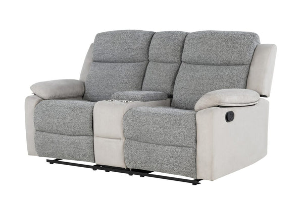 Global Furniture USA U6027 2-Piece Grey/Light Grey Recliner Sofa Set