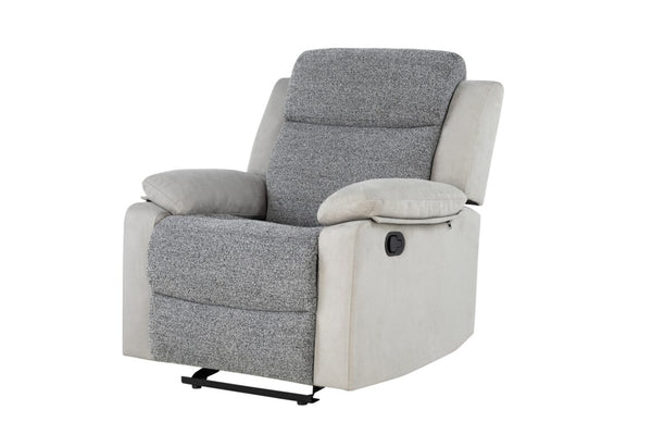 Global Furniture USA U6027 3-Piece Grey/Light Grey Recliner Sofa Set