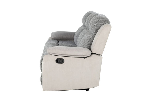 Global Furniture USA U6027 2-Piece Grey/Light Grey Recliner Sofa Set