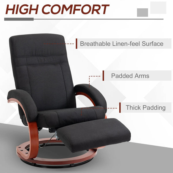 Rio Adjustable Swivel Recliner Chair with Footrest