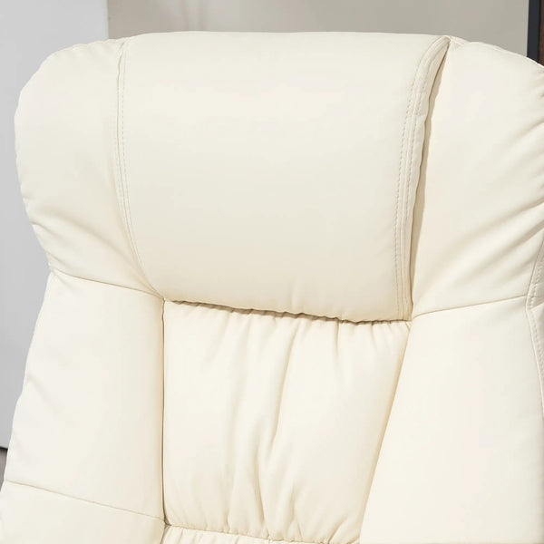 Carmen Swivel Recliner Chair with Ottoman with Round Wrapped Base