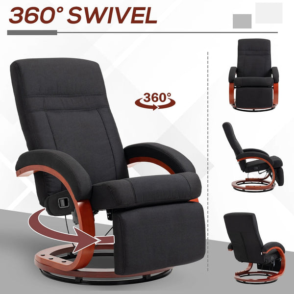 Rio Adjustable Swivel Recliner Chair with Footrest