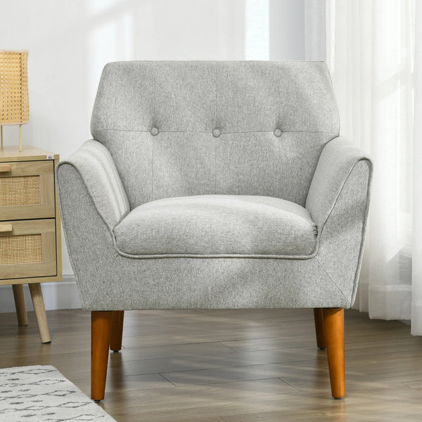 Traditional Button Tufted Accent Chair