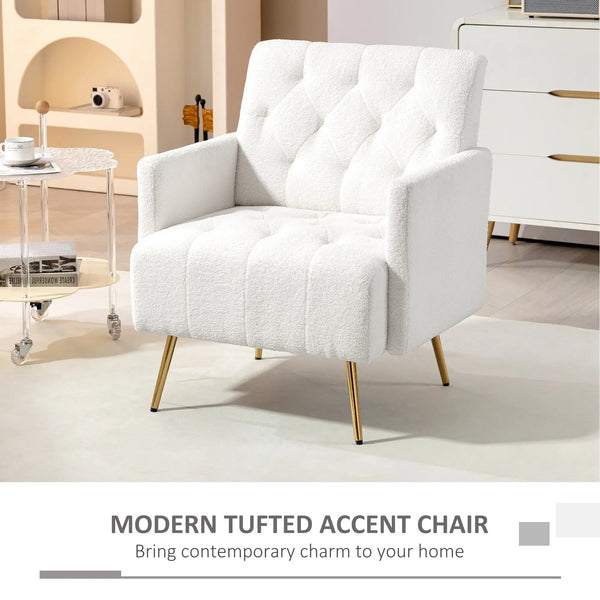 Traditional Button Tufted Accent Chair