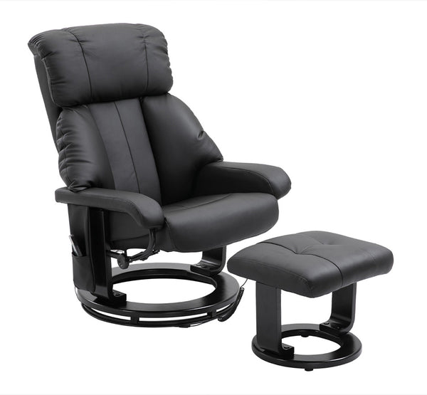 Wayne Recliner Chair with 10 Point Vibration  Massage and Footstool