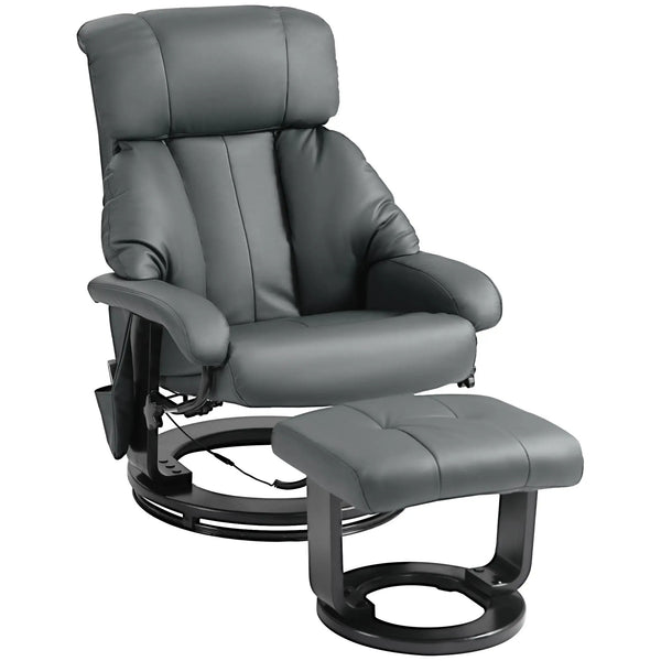 Wayne Recliner Chair with 10 Point Vibration  Massage and Footstool