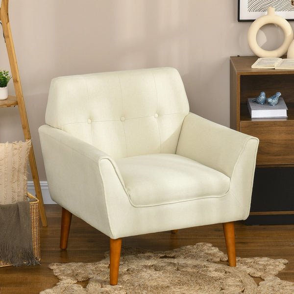 Traditional Button Tufted Accent Chair