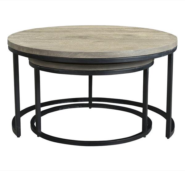 Moe's-Drey Round Nesting Coffee Tables Grey Set Of 2