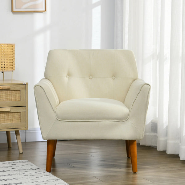 Traditional Button Tufted Accent Chair