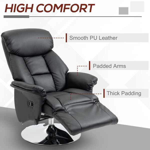 Neo Adjustable Swivel Recliner Chair with Footrest