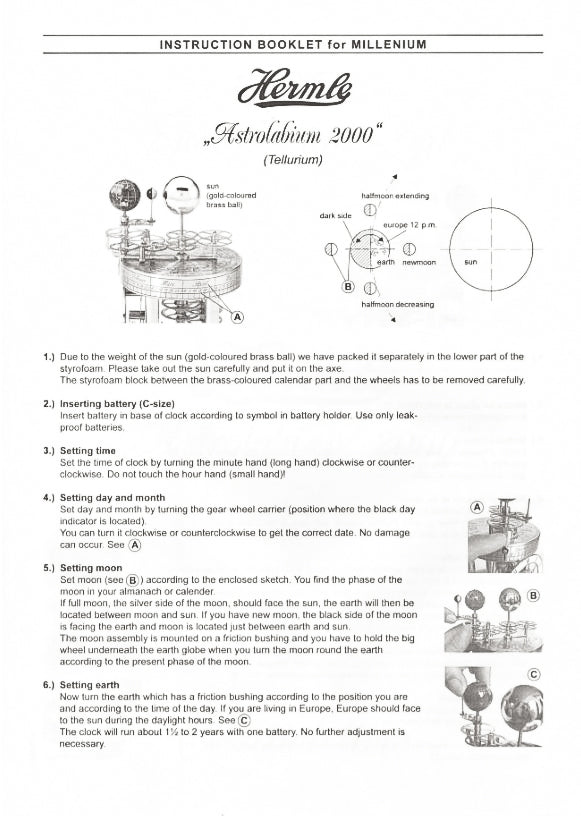 Hermle Astrolabium Clock | Made in Germany