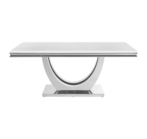 Kerwin Rectangular 71-inch Stone Top Dining Table White