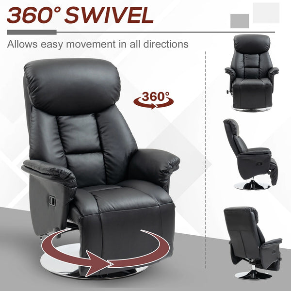 Neo Adjustable Swivel Recliner Chair with Footrest