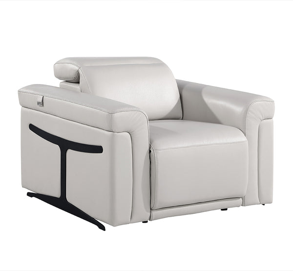 GUF DivanItalia Italian Leather Power Reclining Chair with Power Headrest