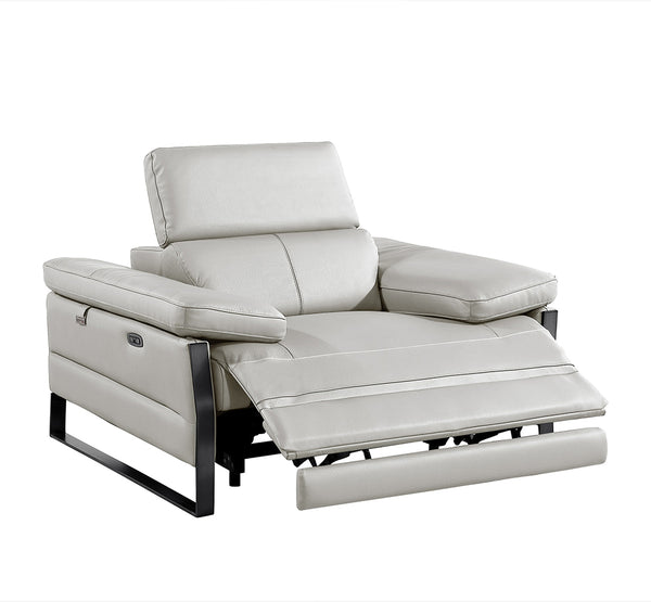 Jett DivanItalia Leather Power Reclining Chair with Power Headrests