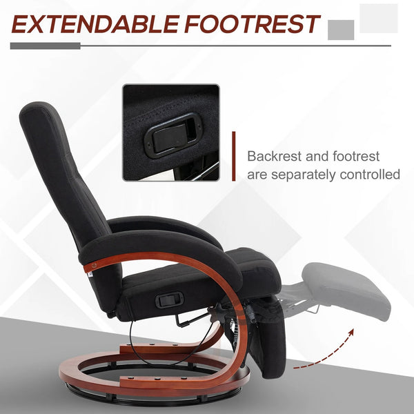 Rio Adjustable Swivel Recliner Chair with Footrest