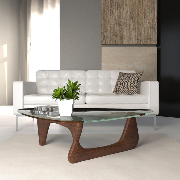 LeisureMod Glass Coffee Table