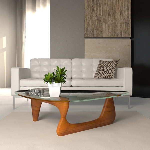 LeisureMod Glass Coffee Table