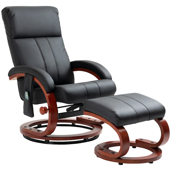 CozyAxis Electric Swivel Recliner Chair with 10 Vibration Points and 5 Massage