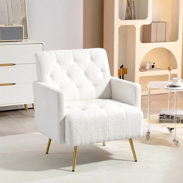 Traditional Button Tufted Accent Chair