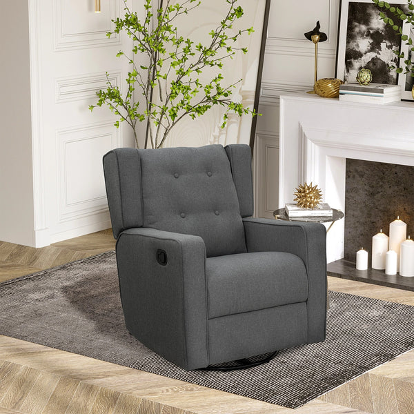 Wingback Swivel Recliner Chair Glider Rocking Chair