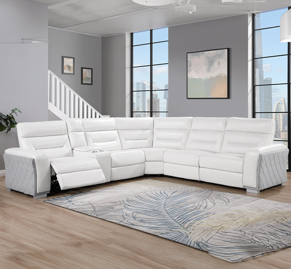 Global Furniture USA- U2682 Blanche Wht/Gry 33 Sectional