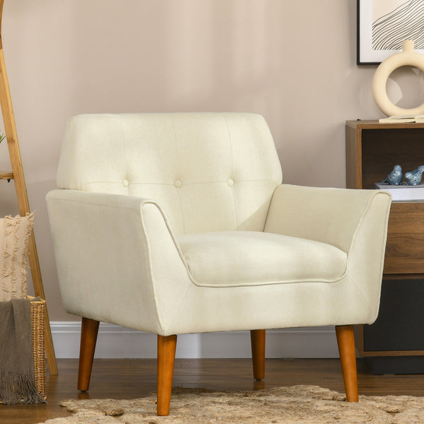 Traditional Button Tufted Accent Chair